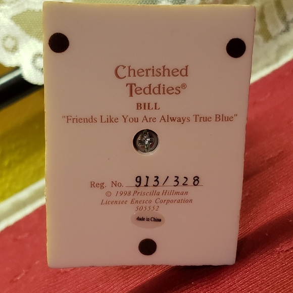 Vtg 98 Cherished Teddies Bill True Blue Friend - Picture 4 of 8